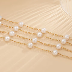 Pearl & 18K Gold-Plated Layered Statement Necklace