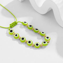 Light Green Acrylic & 18K Gold-Plated Eyes Adjustable Bracelet