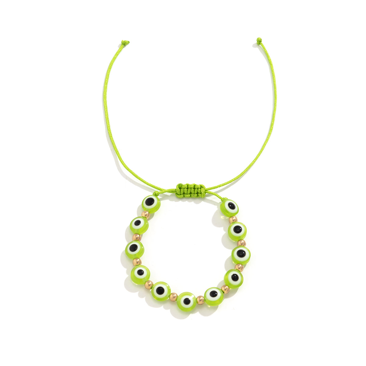 Light Green Acrylic & 18K Gold-Plated Eyes Adjustable Bracelet