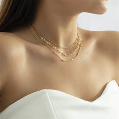 Cubic Zirconia & 18K Gold-Plated Chain Necklace