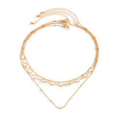 Cubic Zirconia & 18K Gold-Plated Chain Necklace