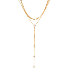 Crystal & Cubic Zirconia 18K Gold-Plated Drop Necklace Set