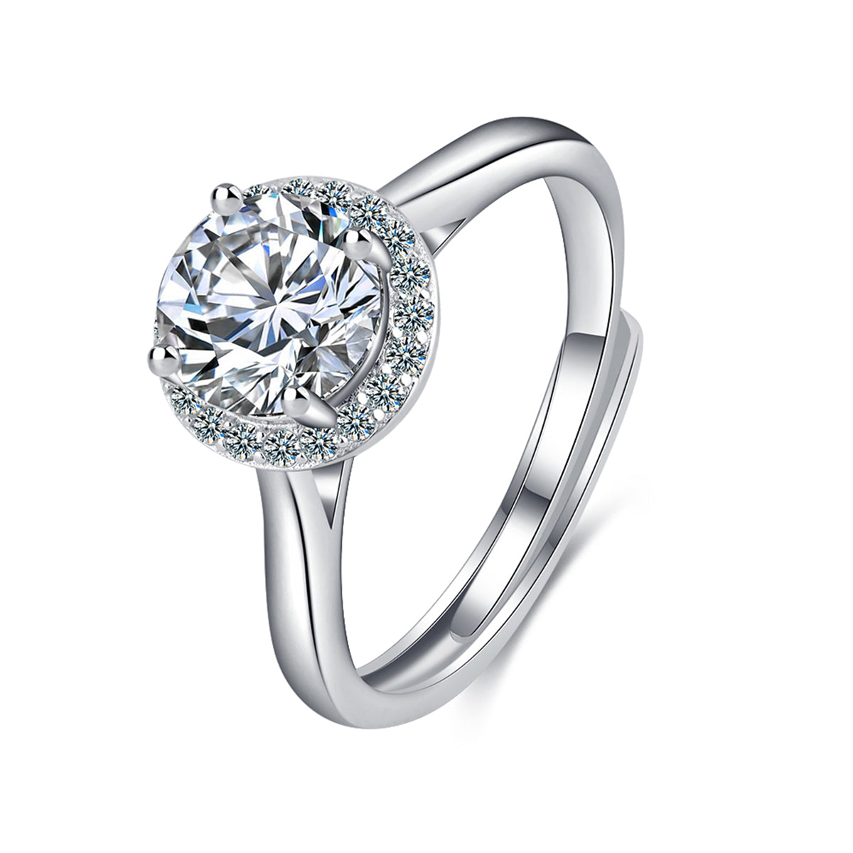 Crystal & Cubic Zirconia Halo Ring