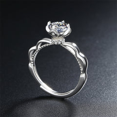 Crystal & Cubic Zirconia Crown Adjustable Ring