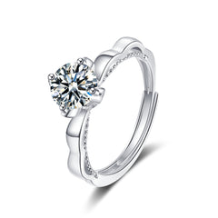 Crystal & Cubic Zirconia Crown Adjustable Ring