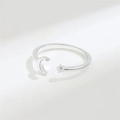 Silver-Plated Celestial Open Ring