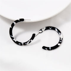 Black Acrylic Hoop Earrings