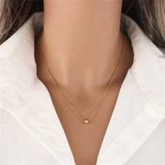 18K Gold-Plated Bead Pendant Necklace