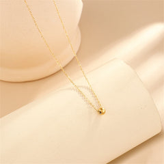 18K Gold-Plated Bead Pendant Necklace