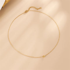 18K Gold-Plated Bead Pendant Necklace