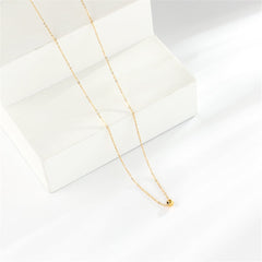 18K Gold-Plated Bead Pendant Necklace