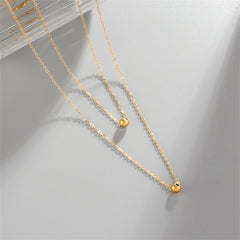 18K Gold-Plated Bead Layered Necklace