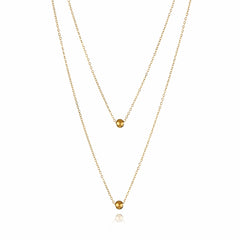 18K Gold-Plated Bead Layered Necklace