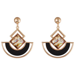 Abalone Shell & 18K Gold-Plated Square Fan Drop Earrings