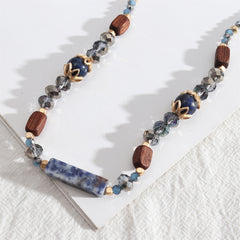 Blue & Brown Bead Necklace