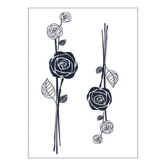 Black Rose Temporary Tattoo Set - 5 Pcs