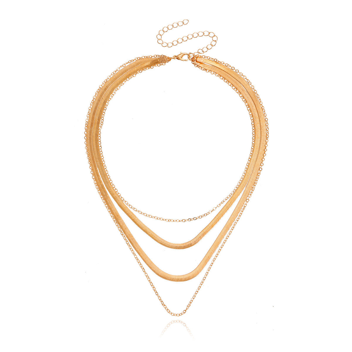 18K Gold-Plated Snake Chain Layered Necklace