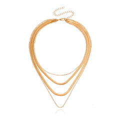 18K Gold-Plated Snake Chain Layered Necklace