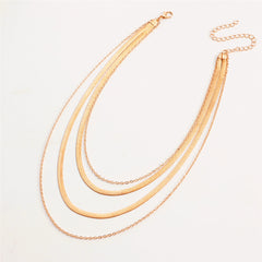 18K Gold-Plated Snake Chain Layered Necklace