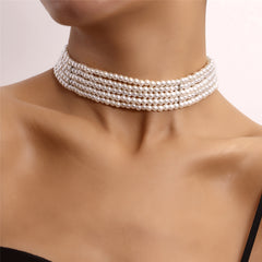 Pearl & Silver-Plated Strand Choker