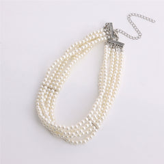 Pearl & Silver-Plated Strand Choker