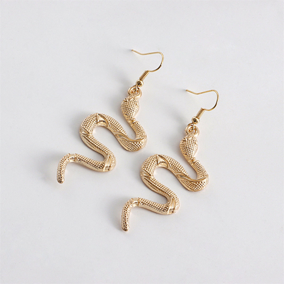 18K Gold-Plated Snake Drop Earrings