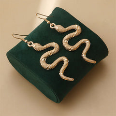 18K Gold-Plated Snake Drop Earrings