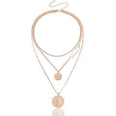 Pearl & 18K Gold-Plated Coin Pendant Layered Necklace